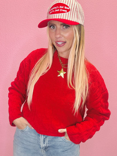 The Scarlet Crop Sweater
