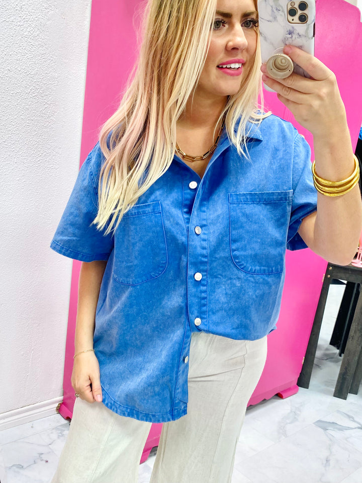 The Sutton Denim Top