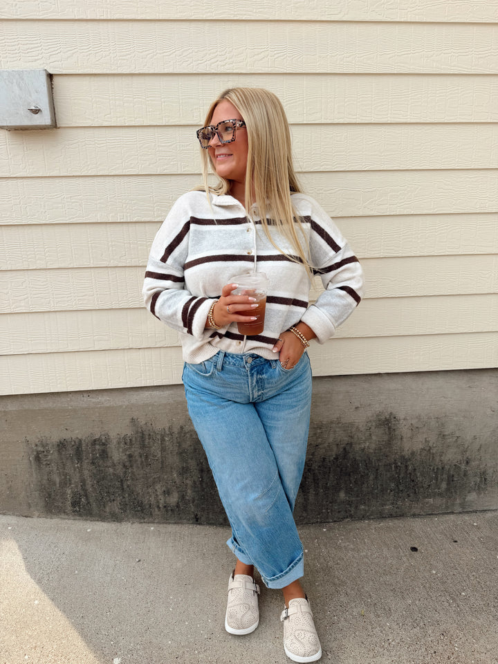 Nantucket Stripe Cardigan