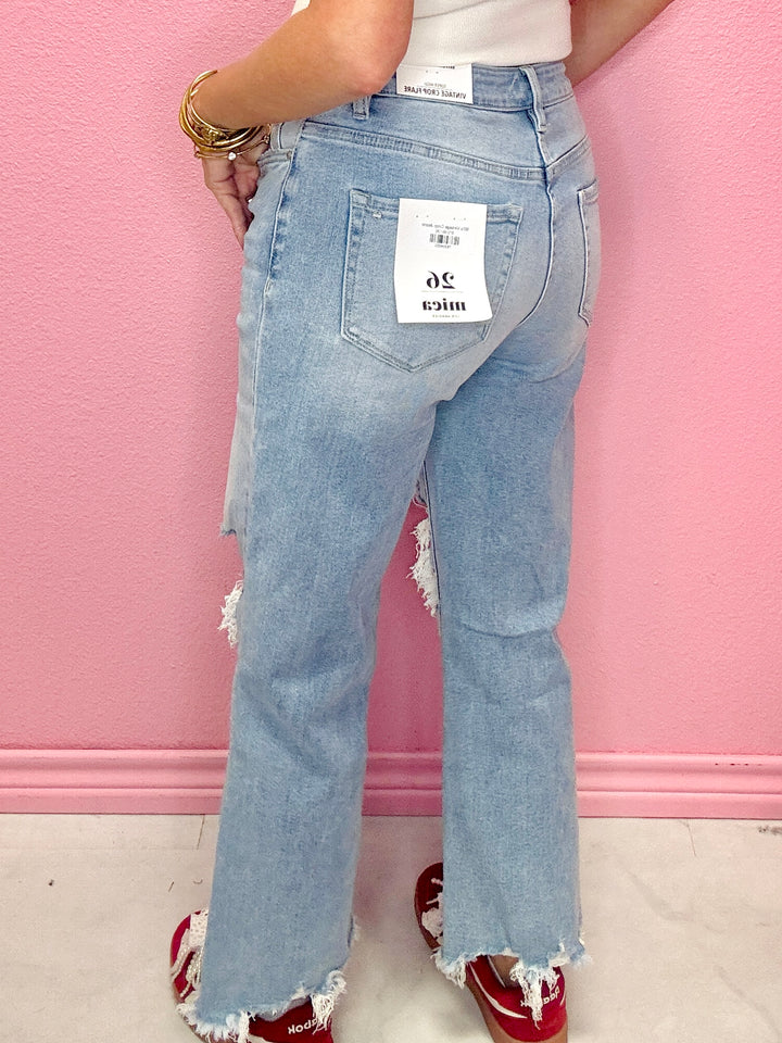 90's Vintage Crop Jeans