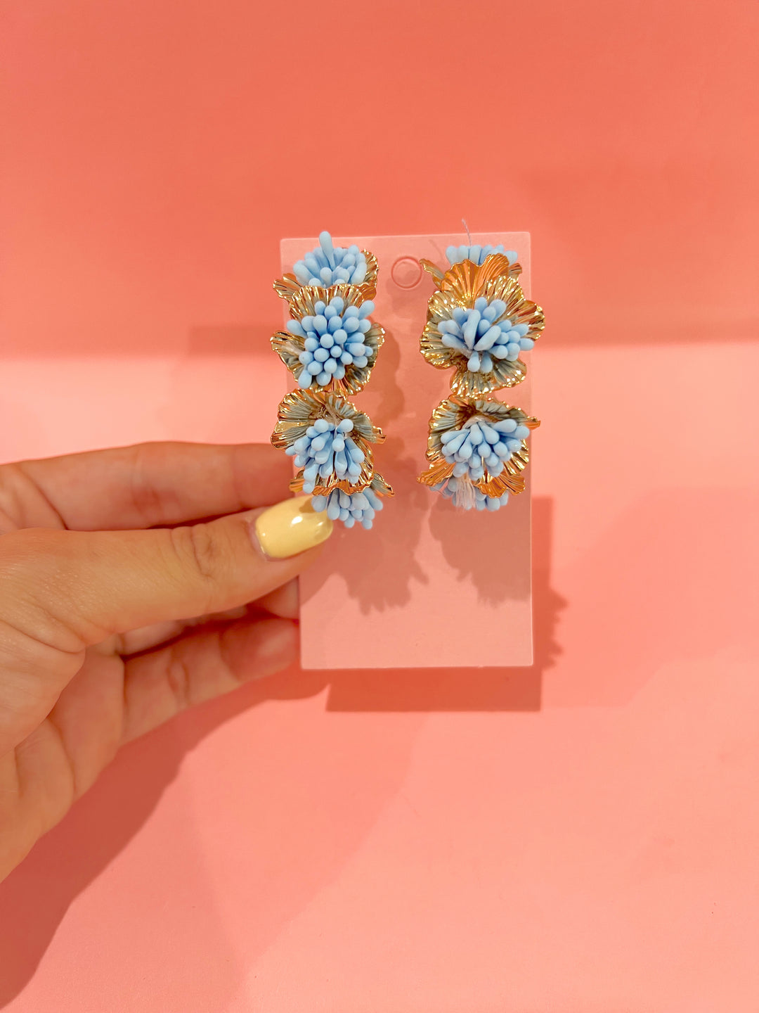 Blue Blossom Hoops