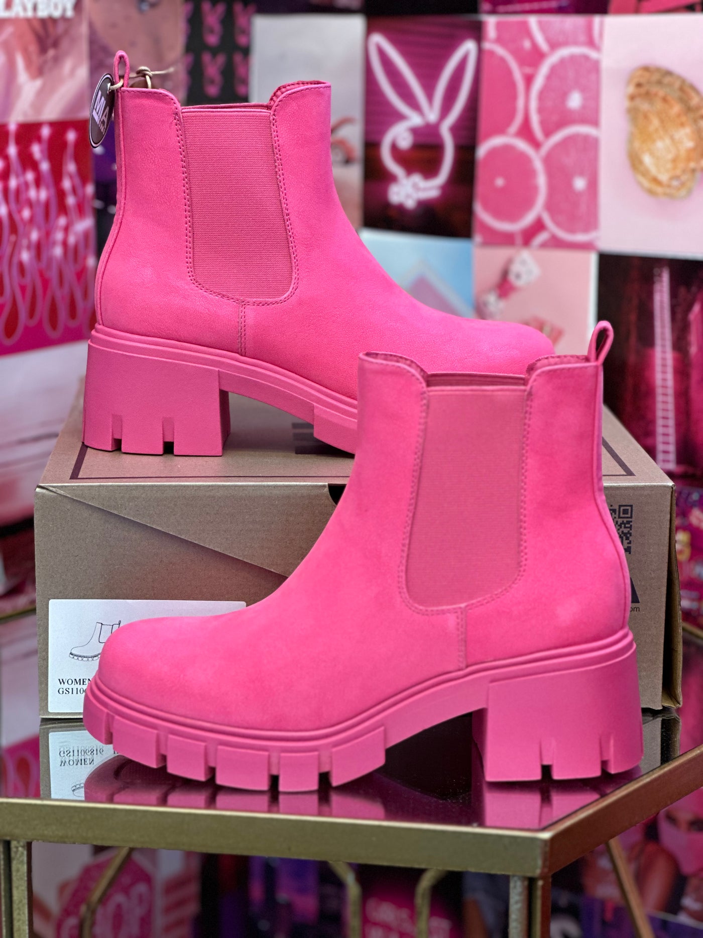 The Mia Pink Booties