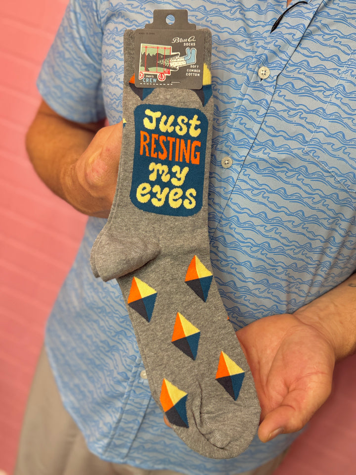 Just Resting My Eyes Mens Socks