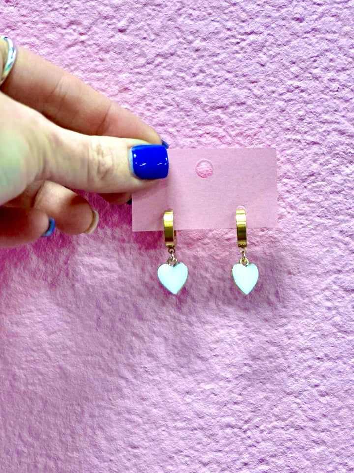 The Shelly Dangle Heart Earrings