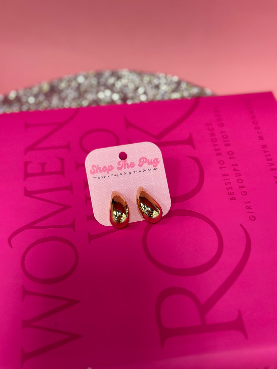 Say It Isn't So Gold Teardrop Earrings