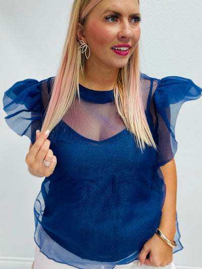 The Kara Ruffle Sleeve Top