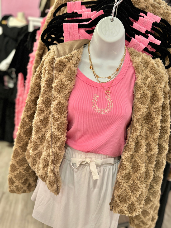 Horseshoe Embroidered Tank