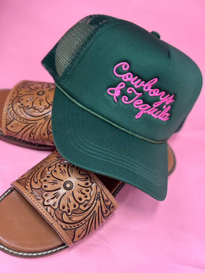 The Winnie Leather Slides