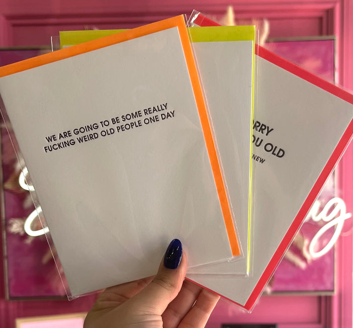 Weird Old People Greeting Card