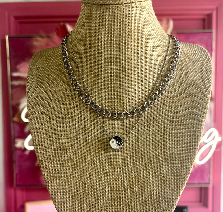 Yin Yang Double Layer Choker Necklace
