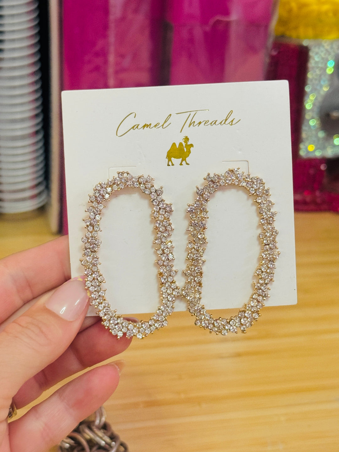 Oval Diamond 18K Earrings
