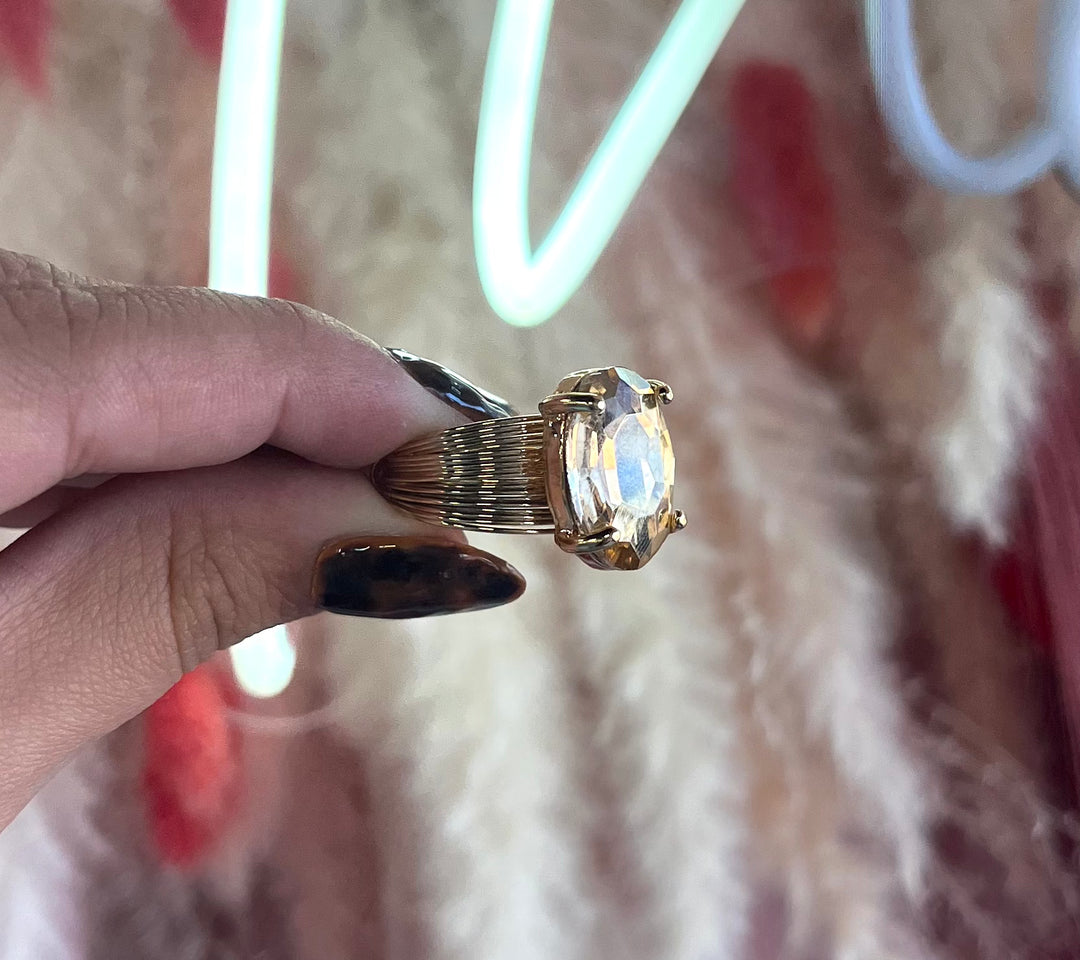 The Mackenzie Oval Rhinestone Ring