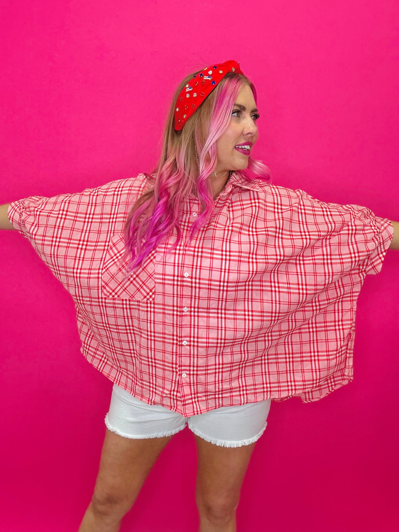 The Emilie Plaid Top