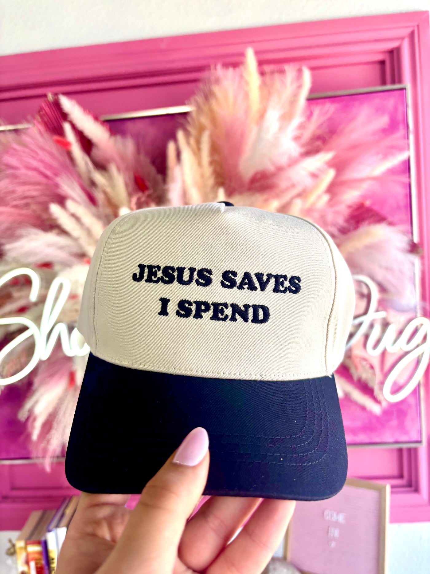 Jesus Saves I Spend Trucker Hat