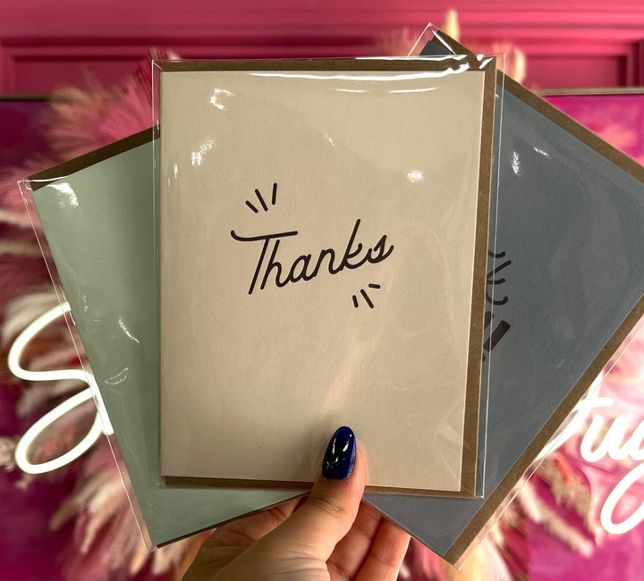 Thanks with Lines Greeting Card
