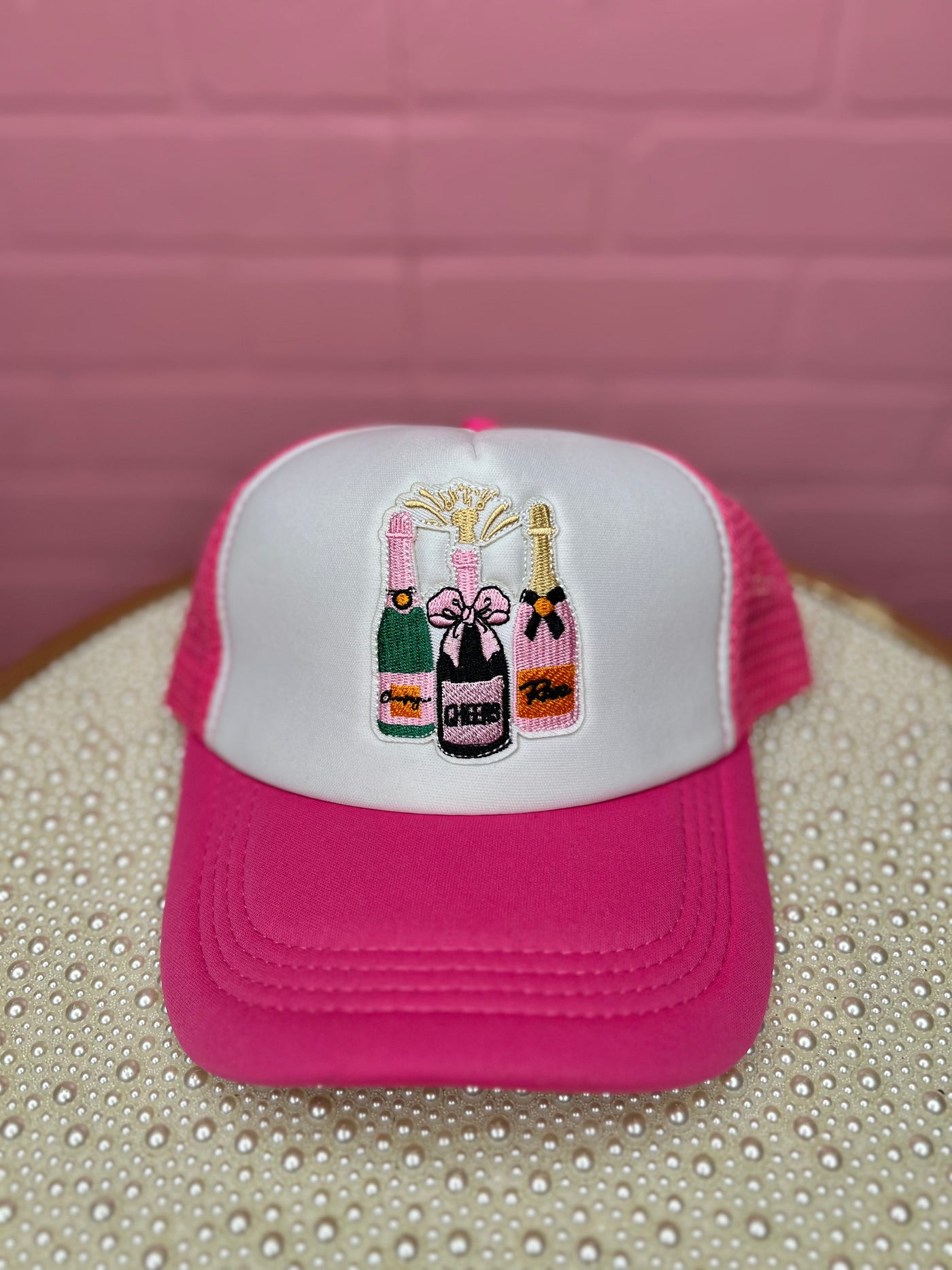 A Touch Of Bubbly Champagne Trucker Hat