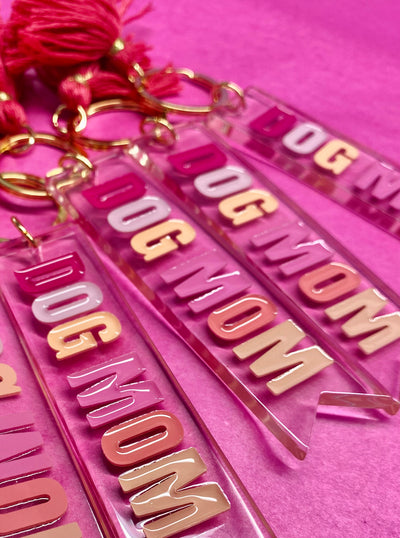 Pink Tassel Acrylic Keychain