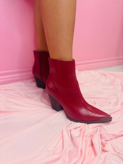 The Frankie Red Bootie