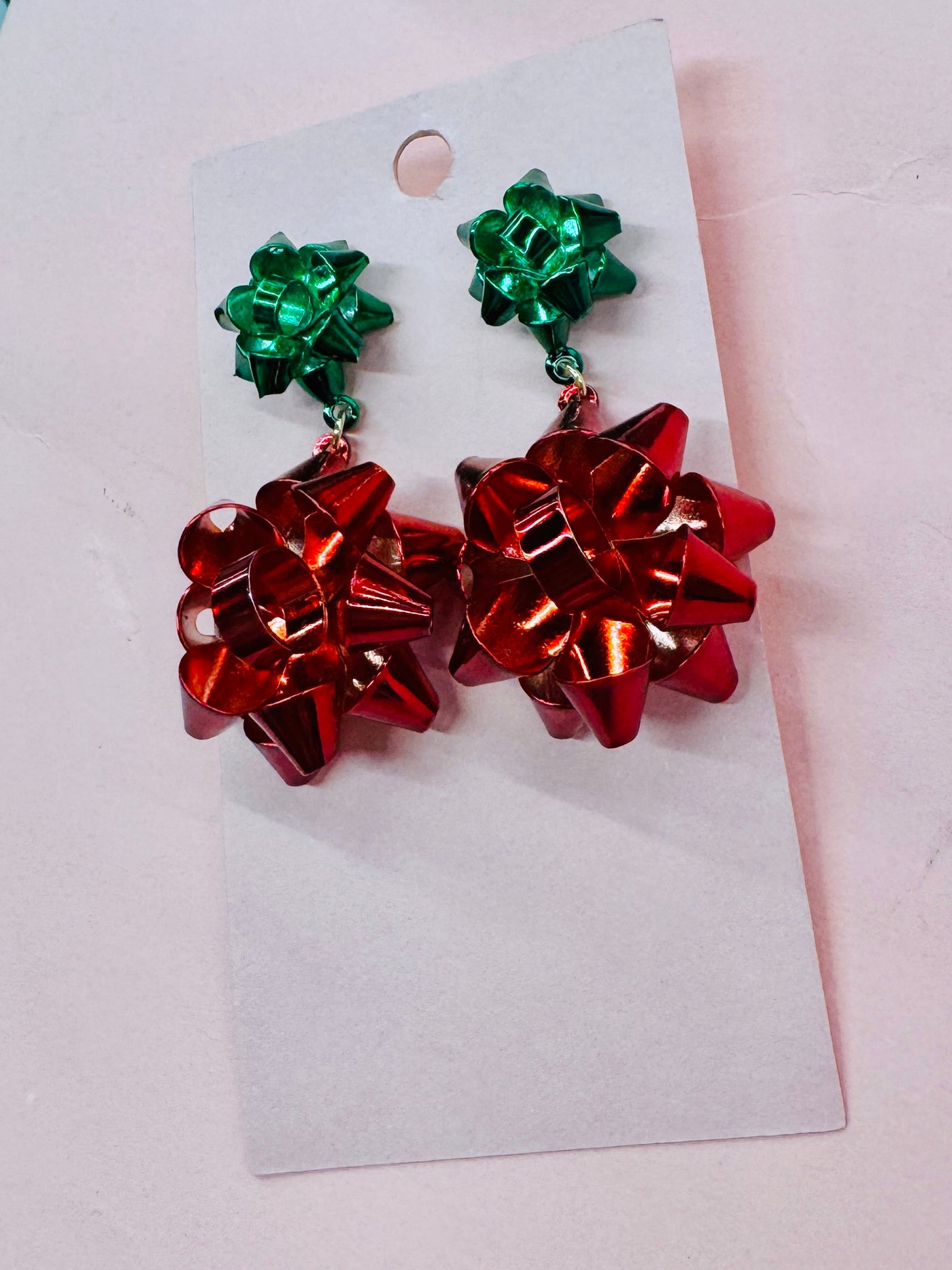Traditional Gift Bow Dangle Earring