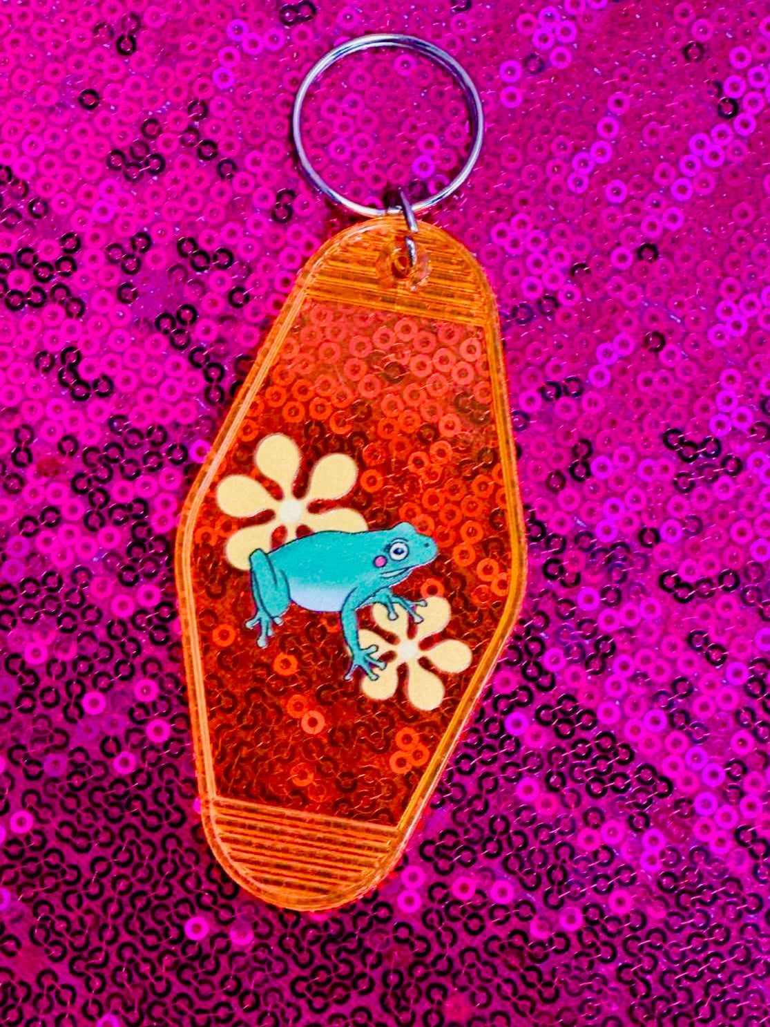 Retro Frog Keychain