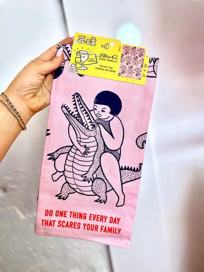 Scares Your Family Dish Towel