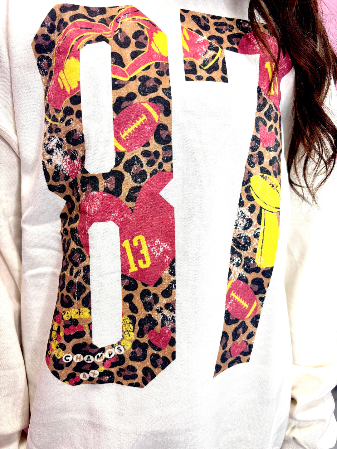 87 Leopard Football Sweatshirt