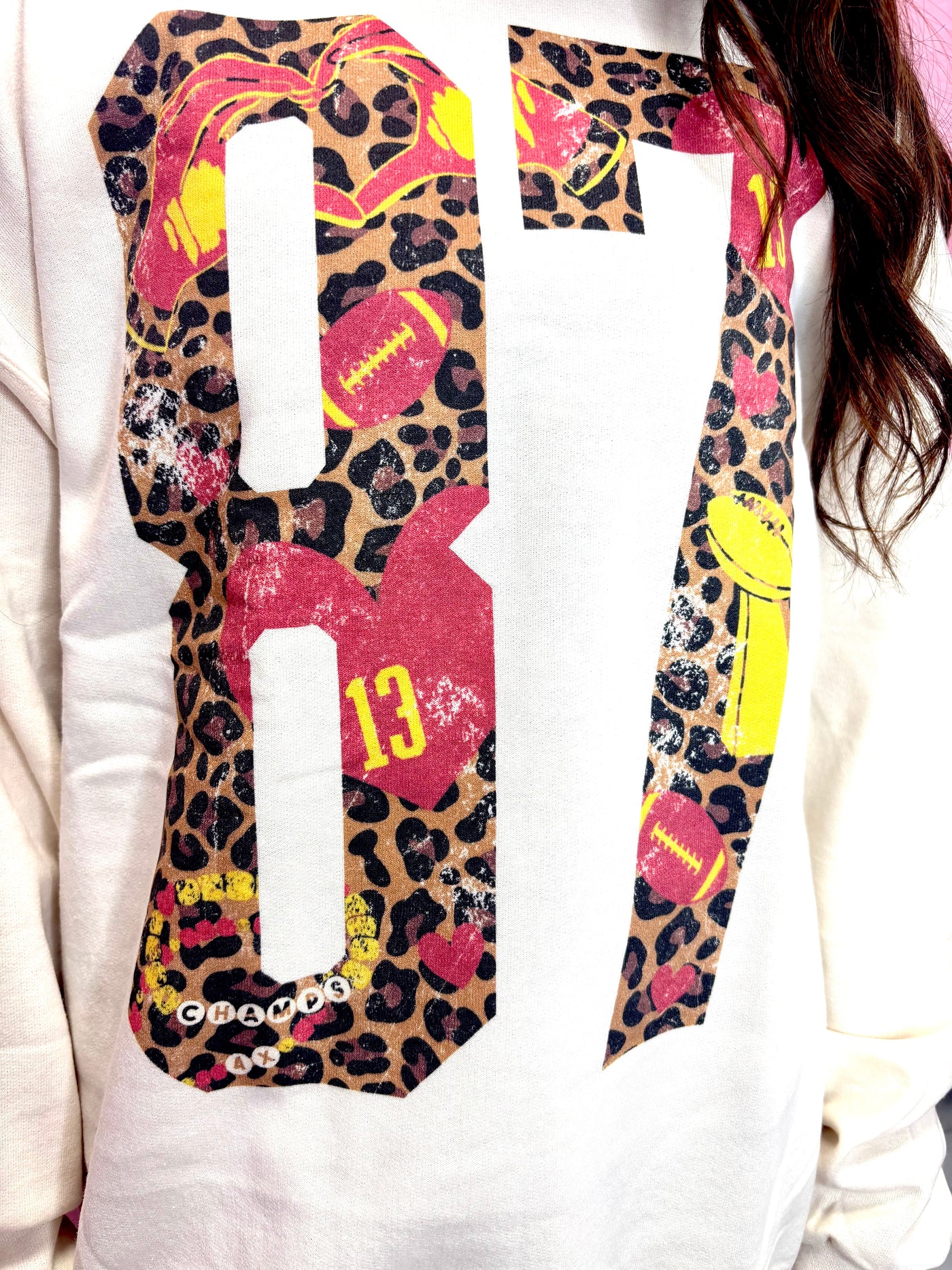 87 Leopard Football Sweatshirt