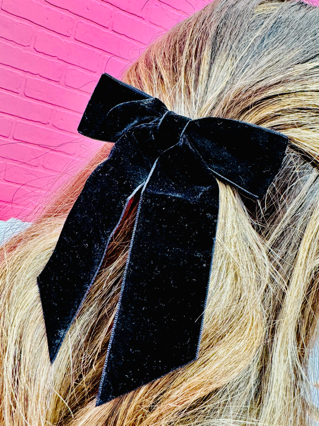 Velvet Bow Clip