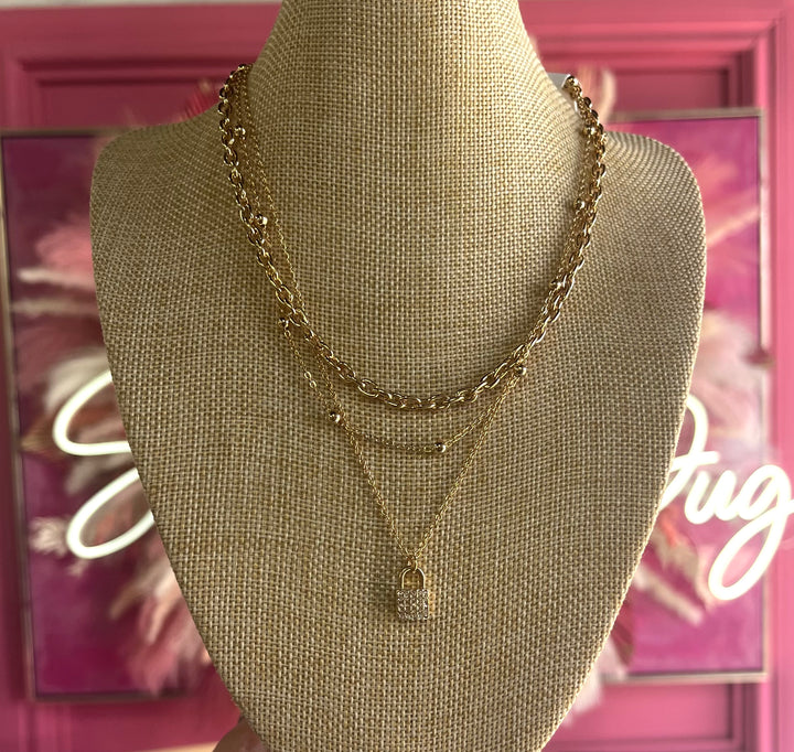 Locked In Love Charm Necklace