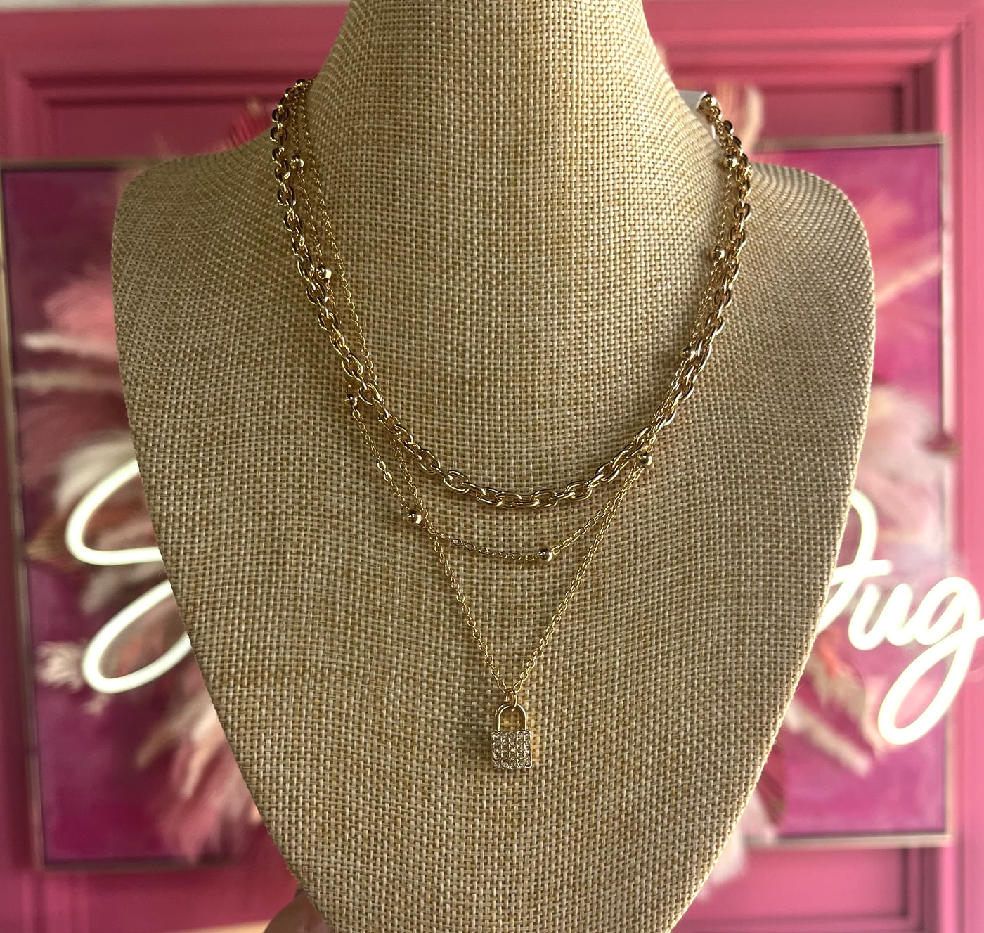 Locked In Love Charm Necklace