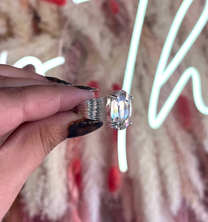 The Mackenzie Oval Rhinestone Ring