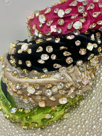 Velvet Rhinestone Headband