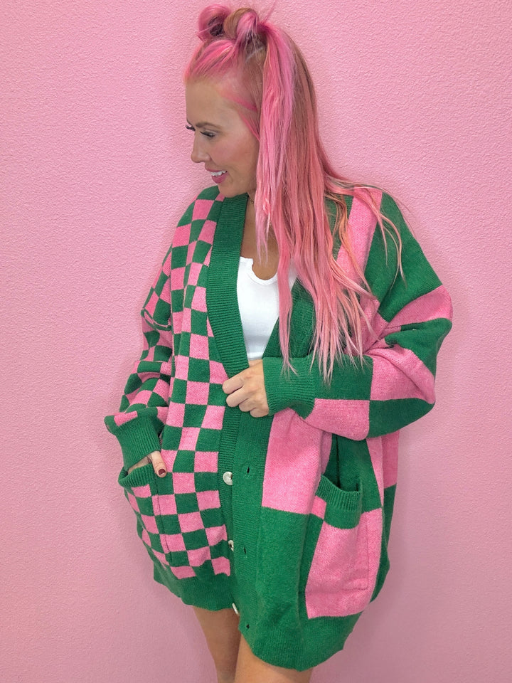 The Gracie Checkered Cardigan