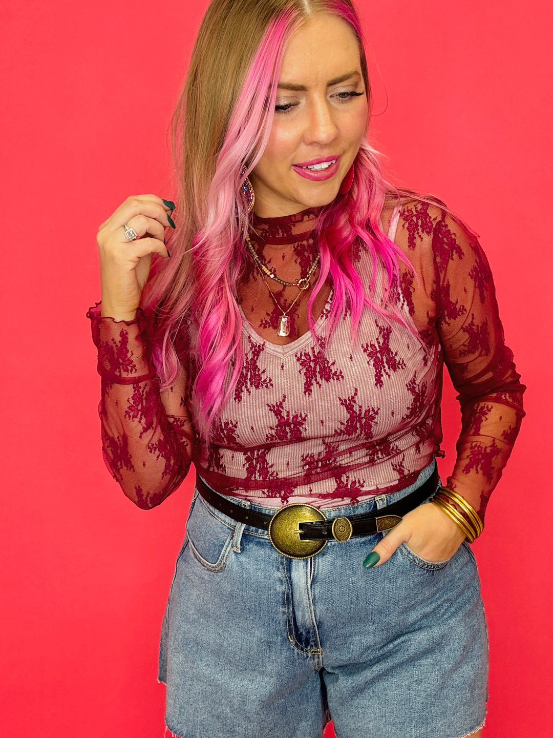The Delilah Lace Layering Top