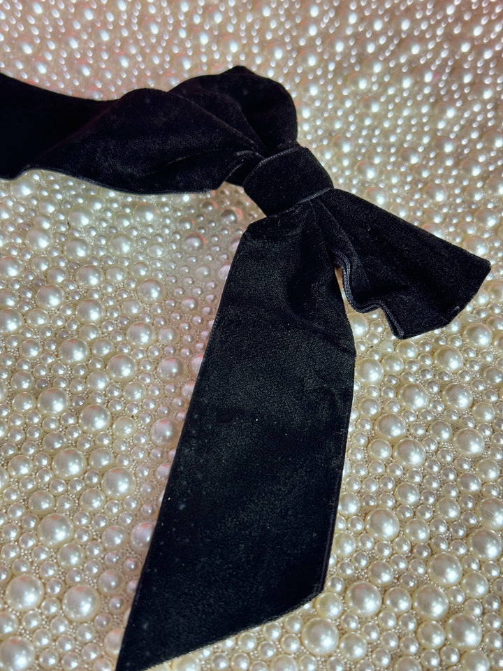 Velvet Bow Clip