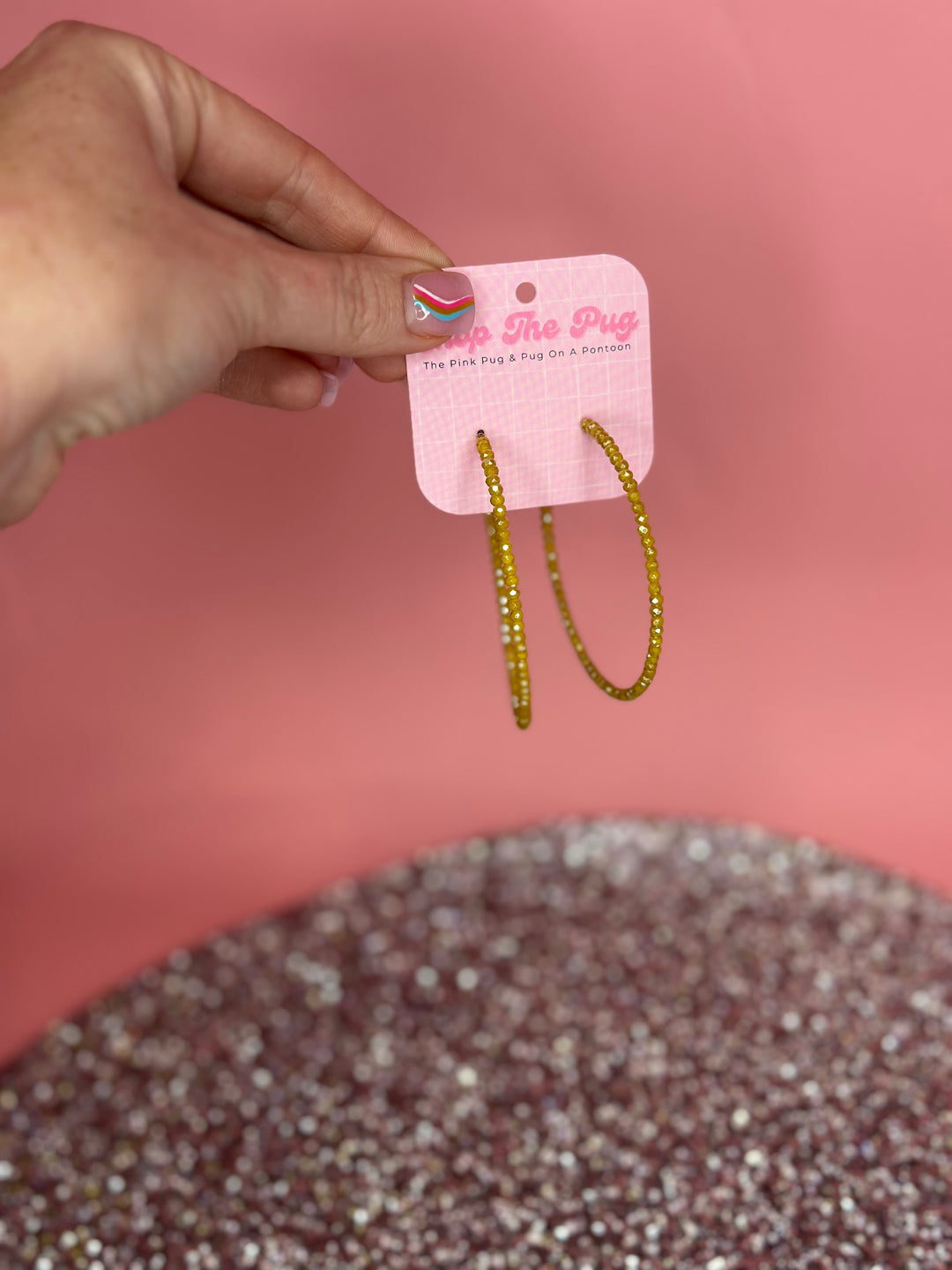Seed Bead Hoop Earrings