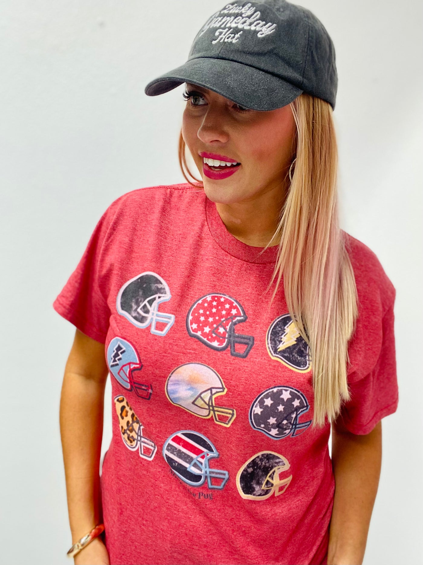 Red & Black Football Tee