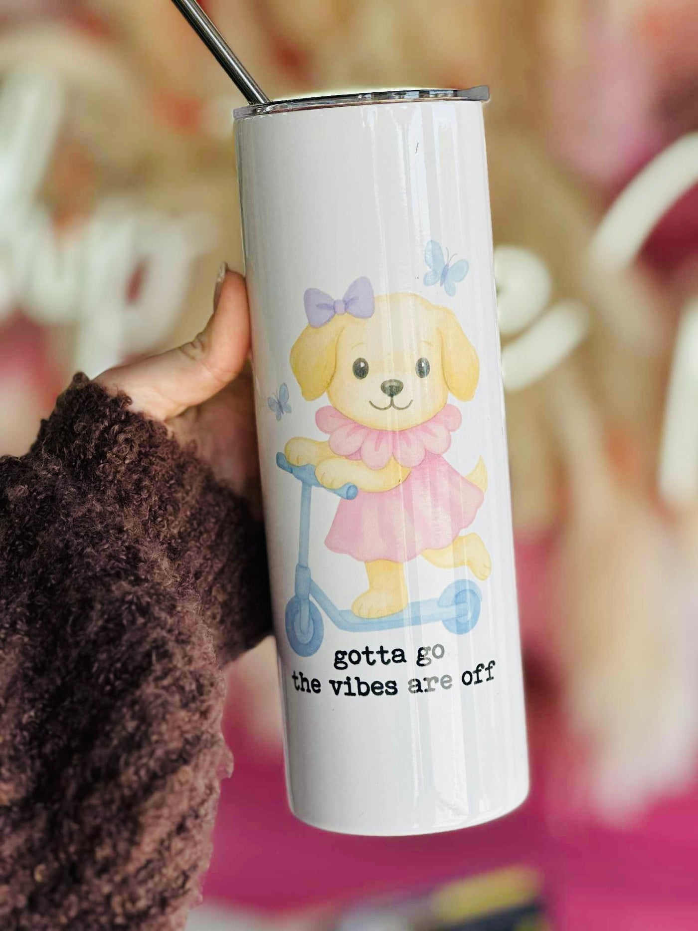 The Vibes Are Off Tall Travel Tumbler