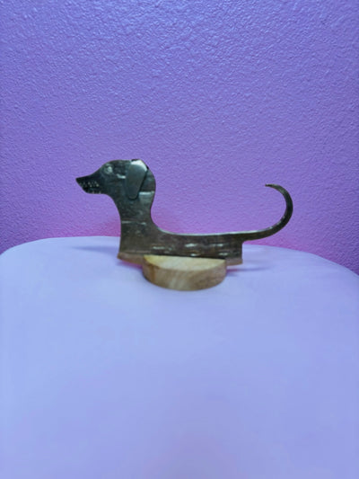 Rustic Dog-Shaped Cheese Knife with Mango Wood Stand