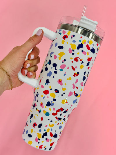 Confetti White Tumbler