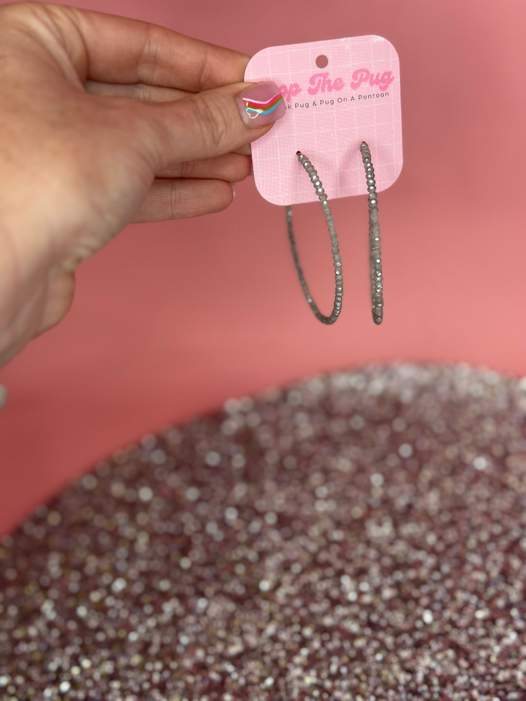 Seed Bead Hoop Earrings