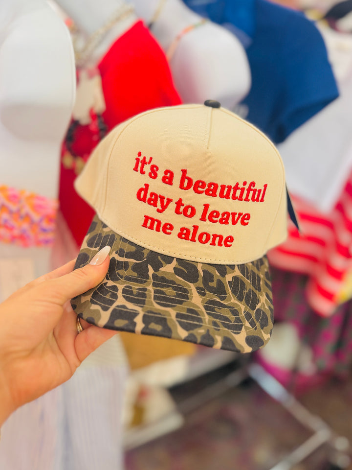 Beautiful Day To Leave Me Alone Trucker Hat