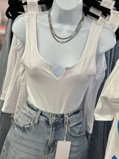 Split Neck Bodysuit