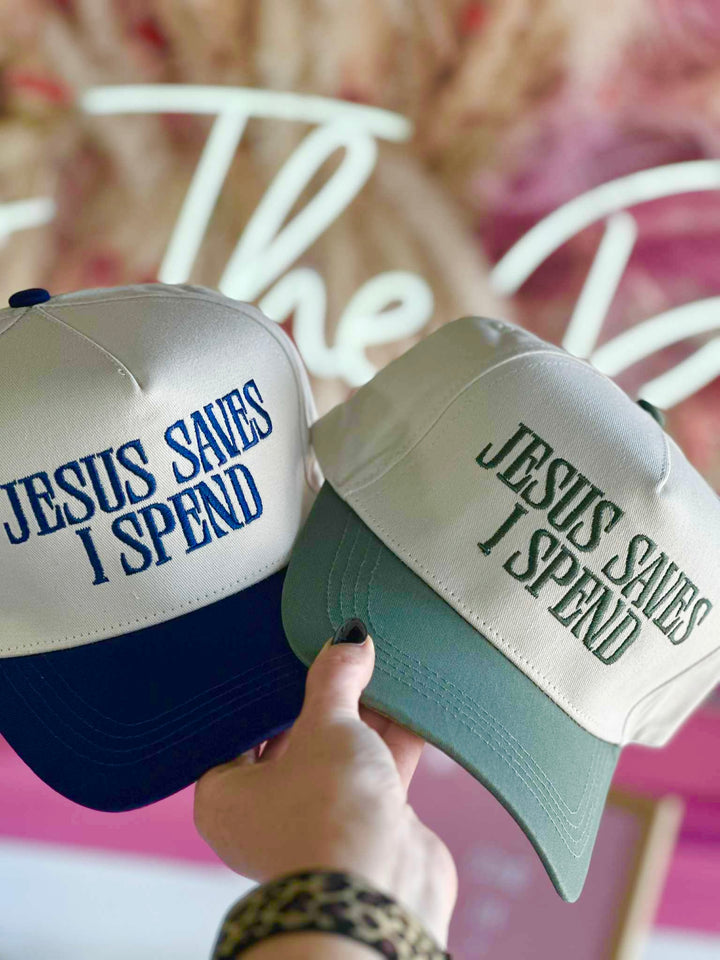 Jesus Saves I Spend Trucker Hat