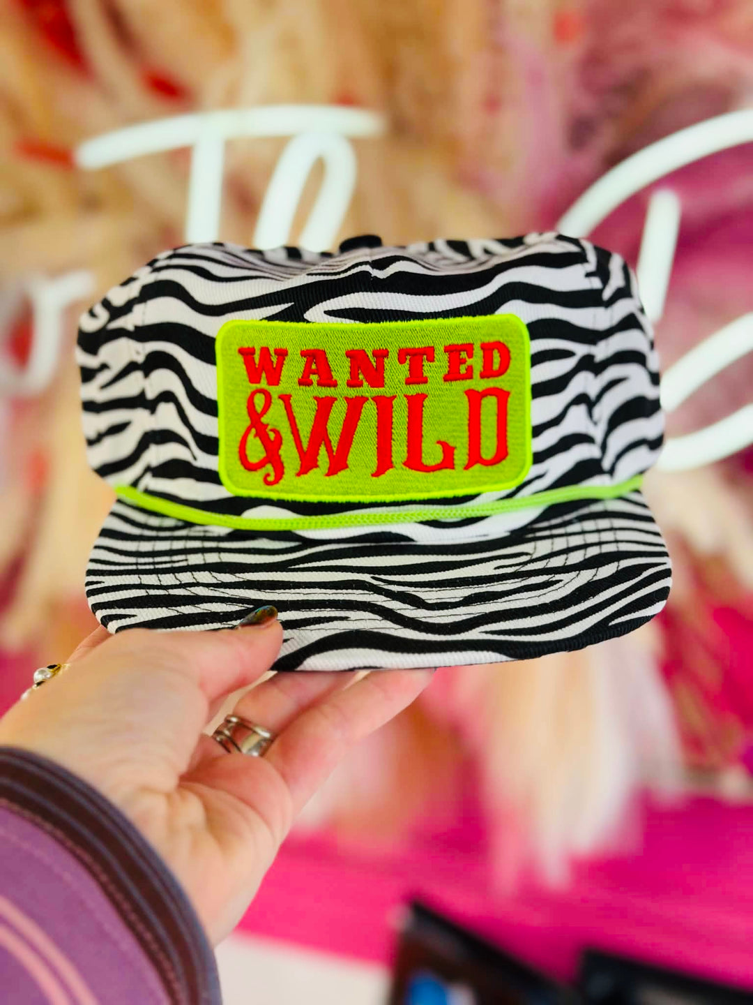 Wanted & Wild Zebra Trucker Hat
