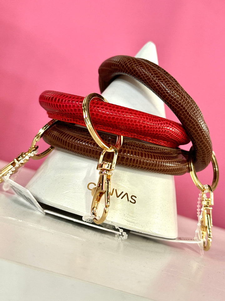 Croc Leather Keyring