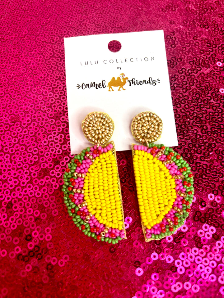 Taco Beaded Earrings