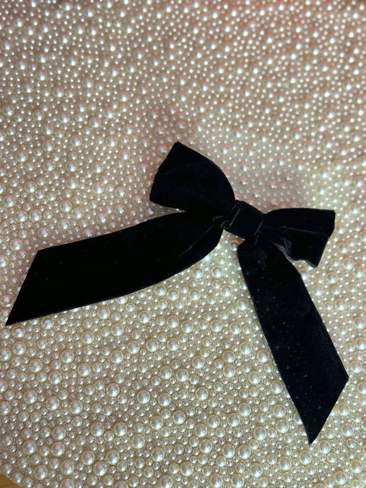 Velvet Bow Clip