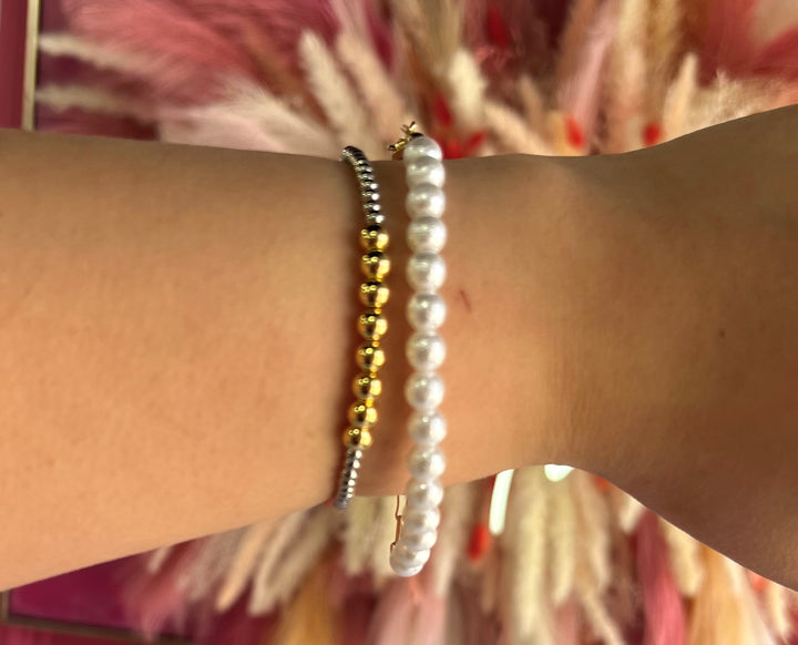 Two Tone Stretch Bracelet