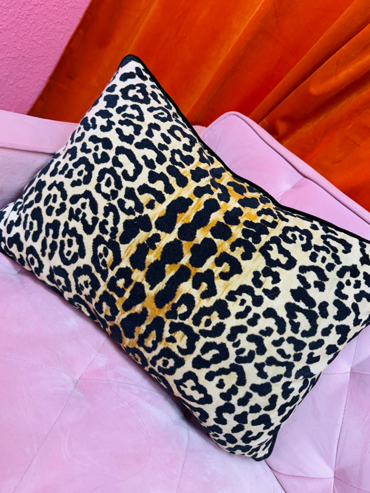 Velvet Leopard Pillow